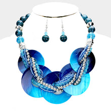 Load image into Gallery viewer, Layered Round Shell Twisted Multi Beaded Necklace
