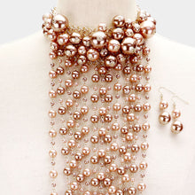 Load image into Gallery viewer, Pearl Cluster Vine Statement Necklace

