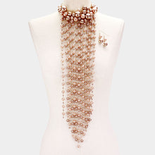 Load image into Gallery viewer, Pearl Cluster Vine Statement Necklace
