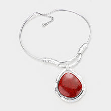 Load image into Gallery viewer, Red Abstract Round Pendant Choker Necklace
