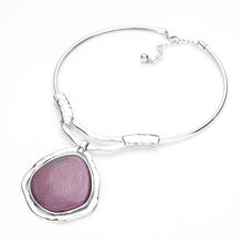 Load image into Gallery viewer, Purple Abstract Round Pendant Choker Necklace
