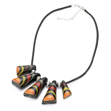 Load image into Gallery viewer, Multi Color Patterned Abstract Glitter Bead Necklace
