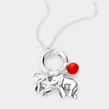 Load image into Gallery viewer, Metal Elephant Bead Ball Pendant Necklac
